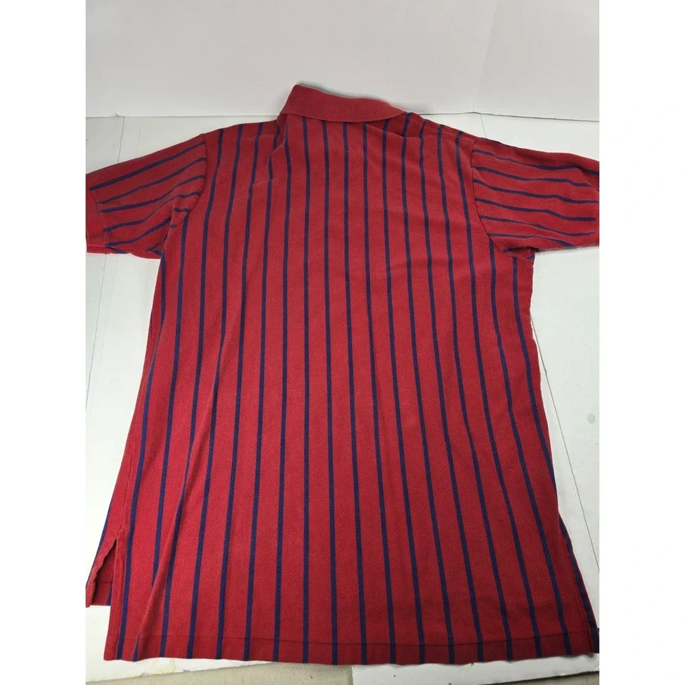 Polo Ralph Lauren Shirt Extra Large XL Mens Blue Red Stripe Green Pony Rugby Vtg